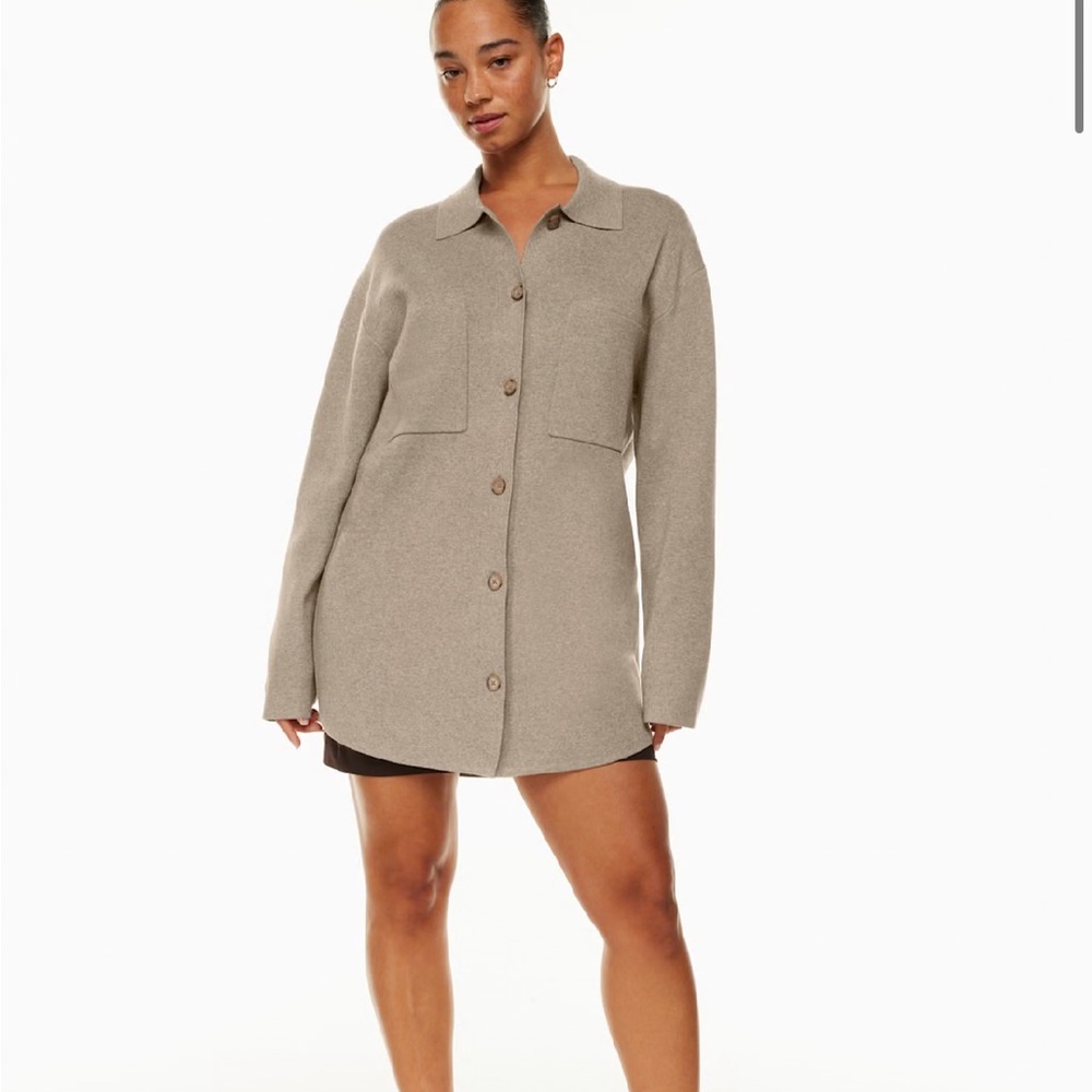 Aritzia Society Sweater in Taupe